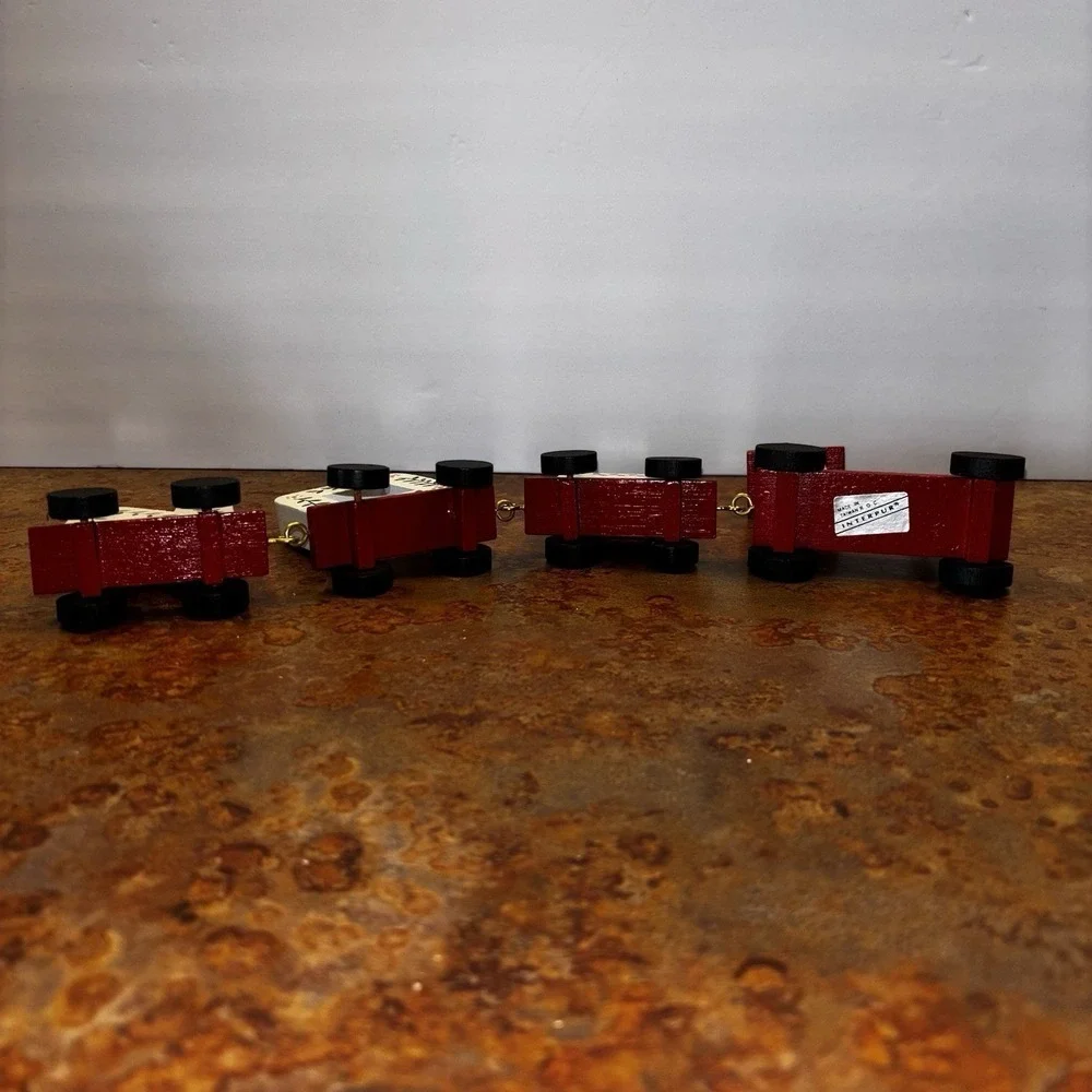 Vintage Interpur Wooden NOEL Candle Train Display Made In Taiwan